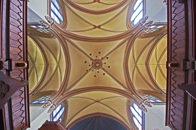 Foto Blick in das Gewölbe der Stadtkirche Tann. Foto: Gerhard Gilbert